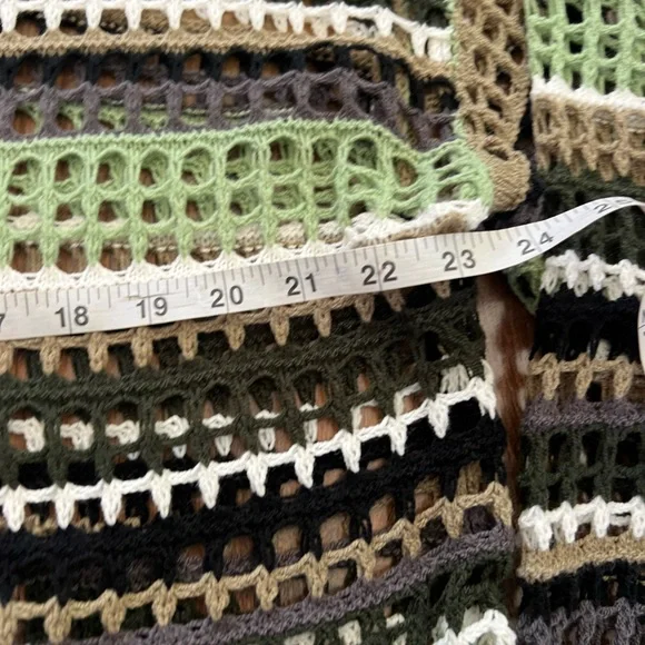 Crochet MultiColor Cropped Sweater - Picture 6 of 7